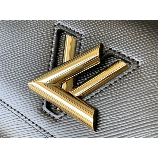 Replica Borsa Louis Vuitton Twist MM M22036 Nera 23 cm