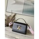 Replica Borsa Louis Vuitton Twist MM M22036 Nera 23 cm