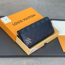 Replica Portafoglio verticale Louis Vuitton Zippy Damier Infini N60503