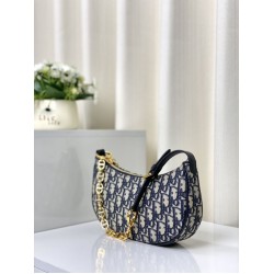 Replica Borsa Christian Dior CD Lounge Dior Oblique Jacquard Blu