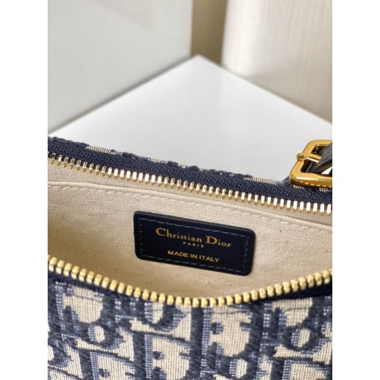 Replica Borsa Christian Dior CD Lounge Dior Oblique Jacquard Blu