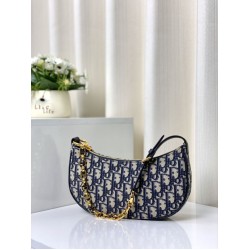 Replica Borsa Christian Dior CD Lounge Dior Oblique Jacquard Blu