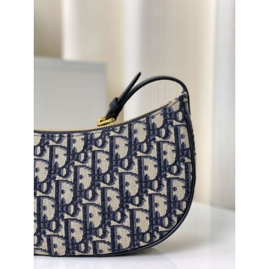 Replica Borsa Christian Dior CD Lounge Dior Oblique Jacquard Blu