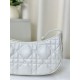 Replica Christian Dior CD Lounge Bag Supple Macrocannage Bianco