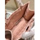 Replica Borsa tote per libri piccola Christian Dior Cannage ricamo rosa