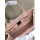 Replica Borsa tote per libri piccola Christian Dior Cannage ricamo rosa