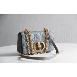 Replica Borsa Caro piccola Christian Dior in pelle di vitello Cannage Blu nuvola