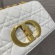 Replica Borsa Caro piccola Christian Dior in pelle di vitello Cannage bianca