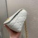 Replica Borsa Caro piccola Christian Dior in pelle di vitello Cannage bianca