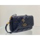 Replica Christian Dior Caro Pouch Cannage pelle di vitello nera