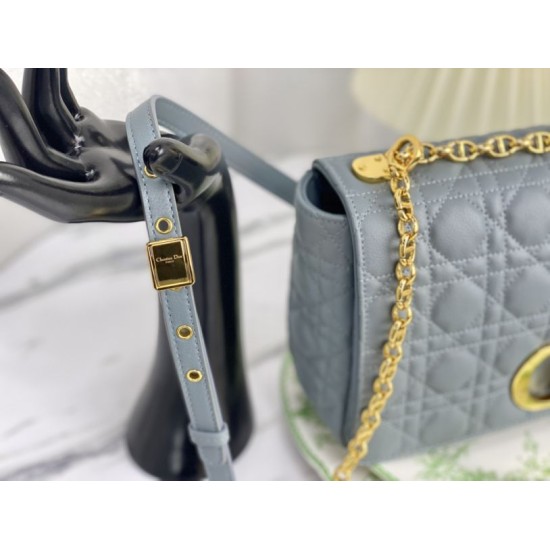 Replica Christian Dior Borsa Dior Caro grande azzurro