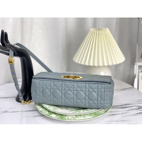 Replica Christian Dior Borsa Dior Caro grande azzurro
