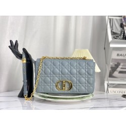 Replica Christian Dior Borsa Dior Caro grande azzurro
