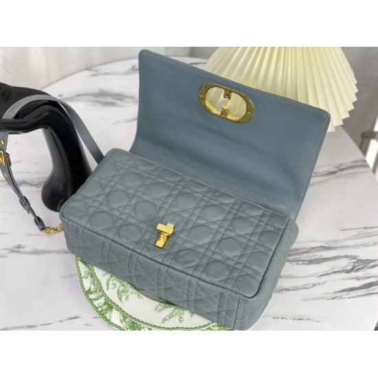Replica Christian Dior Borsa Dior Caro grande azzurro