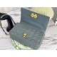Replica Christian Dior Borsa Dior Caro grande azzurro