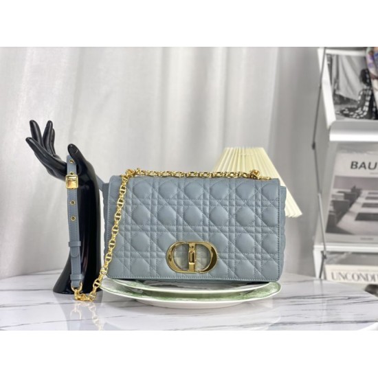 Replica Christian Dior Borsa Dior Caro grande azzurro