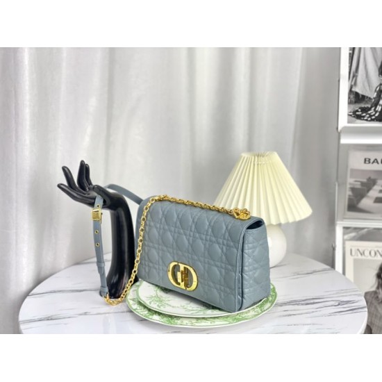 Replica Christian Dior Borsa Dior Caro grande azzurro