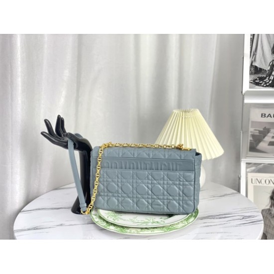 Replica Christian Dior Borsa Dior Caro grande azzurro