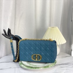 Replica Christian Dior Borsa Dior Caro grande Blu