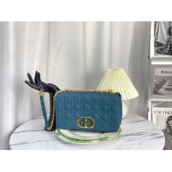 Replica Christian Dior Borsa Dior Caro grande Blu