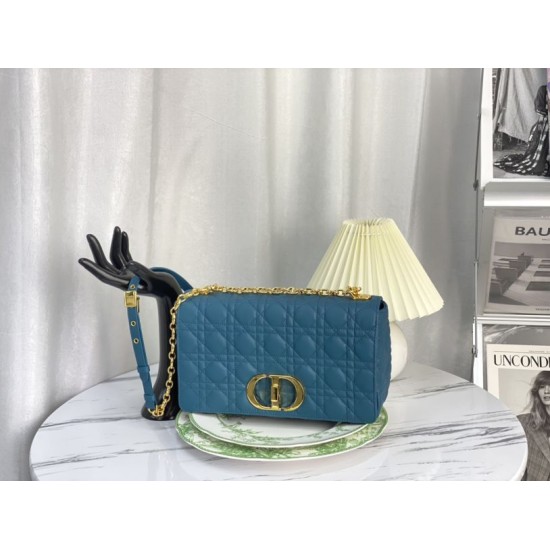 Replica Christian Dior Borsa Dior Caro grande Blu