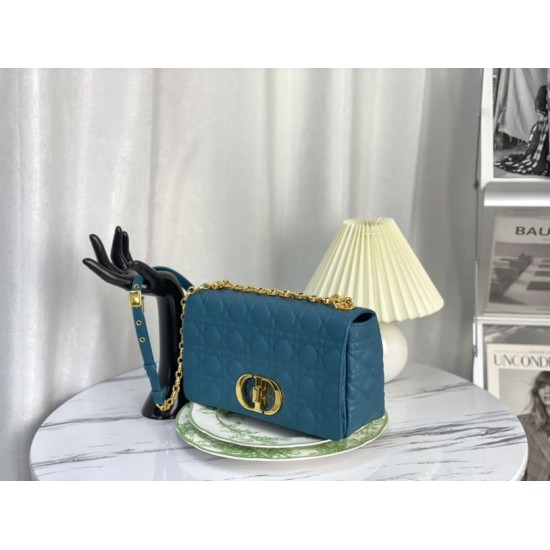 Replica Christian Dior Borsa Dior Caro grande Blu