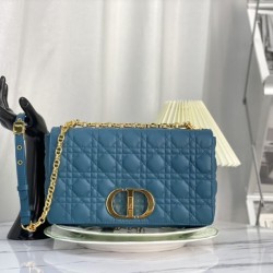 Replica Christian Dior Borsa Dior Caro grande Blu