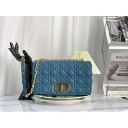 Replica Christian Dior Borsa Dior Caro grande Blu