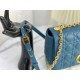 Replica Christian Dior Borsa Dior Caro grande Blu