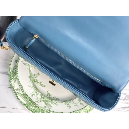 Replica Christian Dior Borsa Dior Caro grande Blu