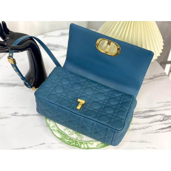 Replica Christian Dior Borsa Dior Caro grande Blu