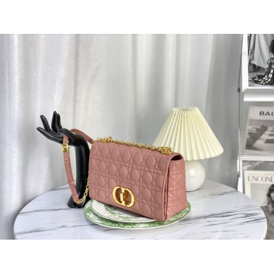 Replica Christian Dior Borsa Dior Caro grande rosa