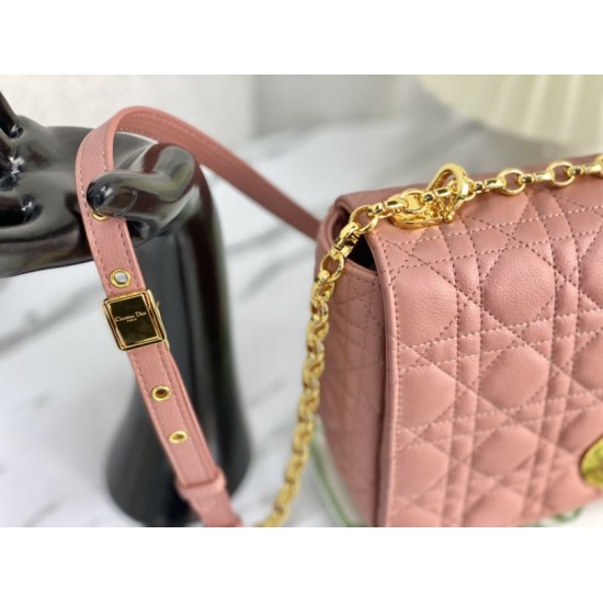 Replica Christian Dior Borsa Dior Caro grande rosa