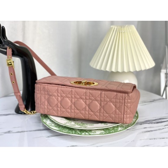 Replica Christian Dior Borsa Dior Caro grande rosa