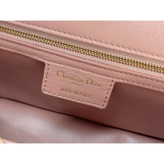 Replica Christian Dior Borsa Dior Caro grande rosa
