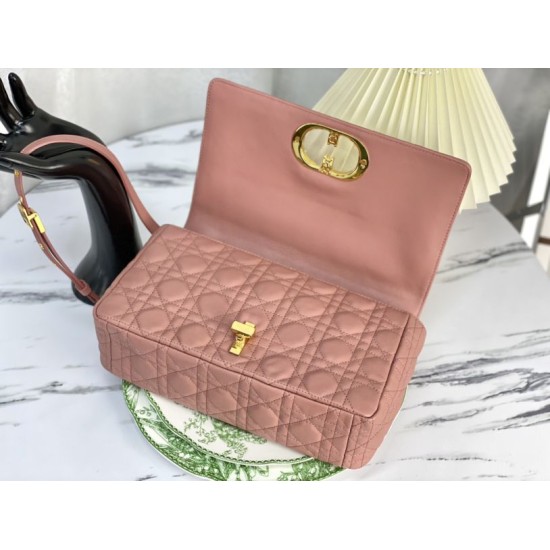 Replica Christian Dior Borsa Dior Caro grande rosa