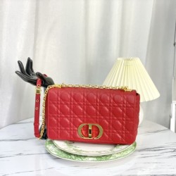 Replica Christian Dior Borsa Dior Caro grande rossa