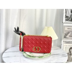 Replica Christian Dior Borsa Dior Caro grande rossa