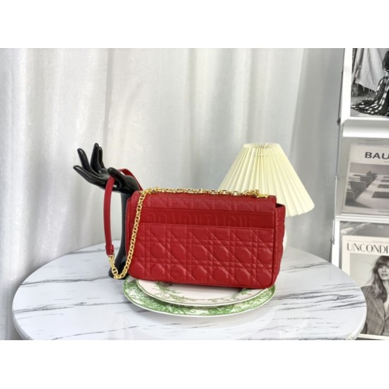 Replica Christian Dior Borsa Dior Caro grande rossa