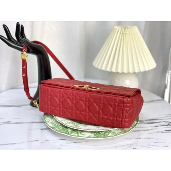 Replica Christian Dior Borsa Dior Caro grande rossa