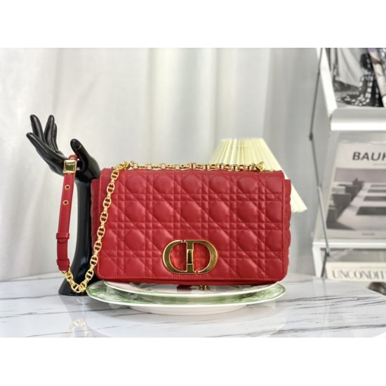 Replica Christian Dior Borsa Dior Caro grande rossa