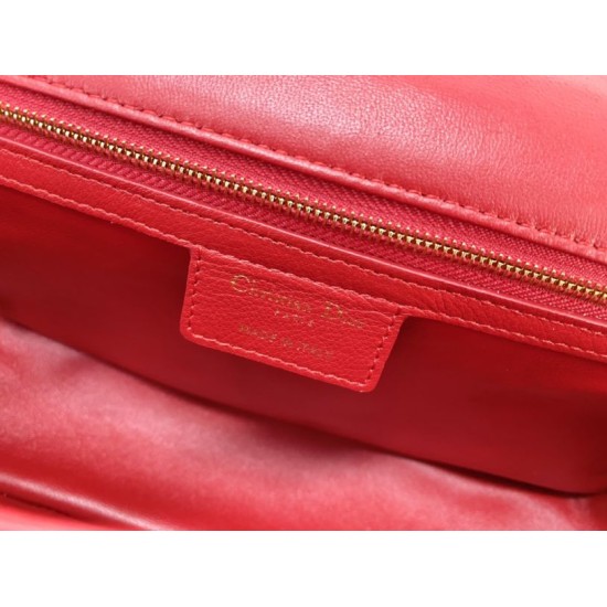 Replica Christian Dior Borsa Dior Caro grande rossa