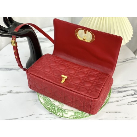 Replica Christian Dior Borsa Dior Caro grande rossa