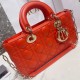 Replica Borsa Christian Dior Lady D-Joy in pelle di agnello Cannage arancione