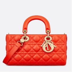 Replica Borsa Christian Dior Lady D-Joy in pelle di agnello Cannage arancione
