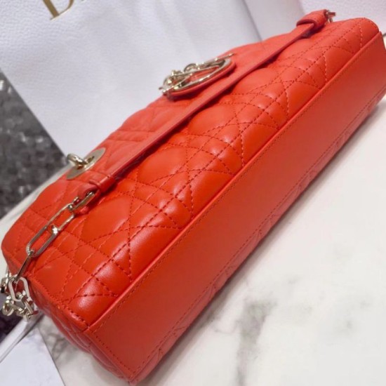 Replica Borsa Christian Dior Lady D-Joy in pelle di agnello Cannage arancione