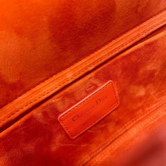 Replica Borsa Christian Dior Lady D-Joy in pelle di agnello Cannage arancione