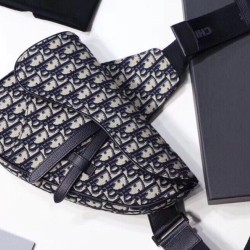 Replica Christian Dior Saddle Belt Borsa da uomo in tela obliqua