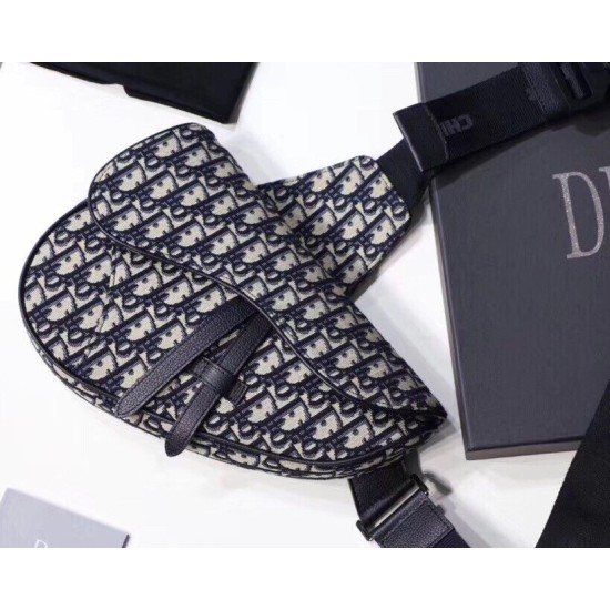 Replica Christian Dior Saddle Belt Borsa da uomo in tela obliqua