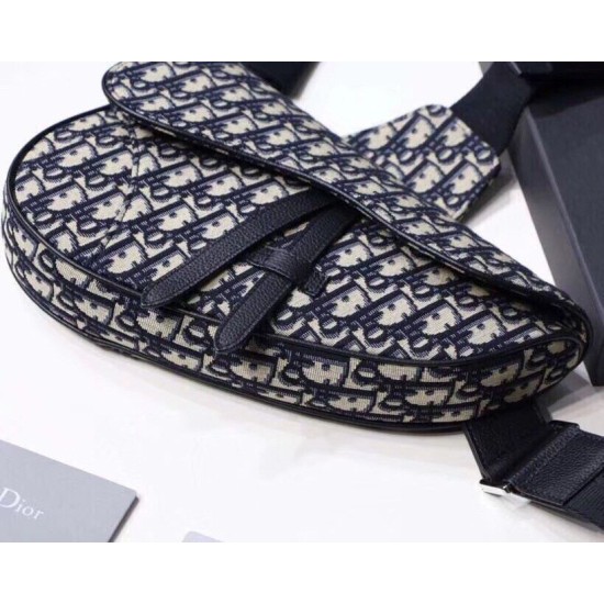 Replica Christian Dior Saddle Belt Borsa da uomo in tela obliqua